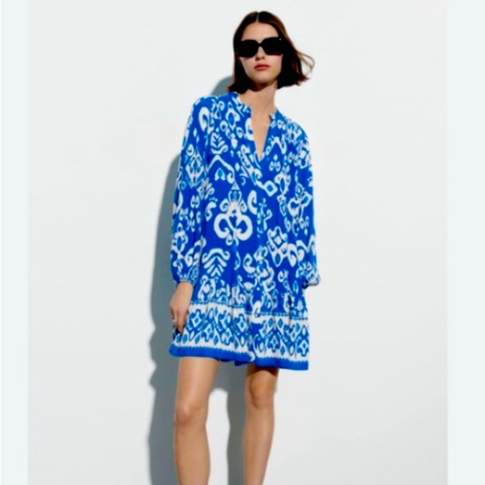 NWT Zara Ikat Mini Dress.
